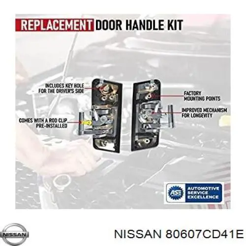 Ручка передньої двері зовнішня ліва Nissan/Infiniti 80607CD41E ціна, від 21.88 USD