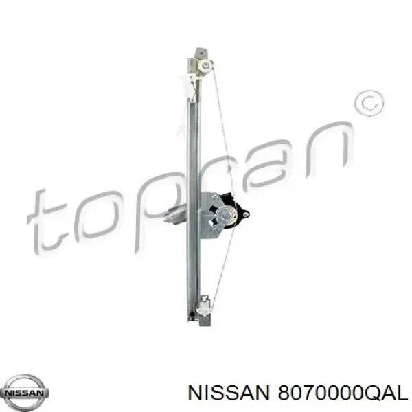 Механізм склопідіймача двері передньої, правої 8070000QAL Nissan/Infiniti