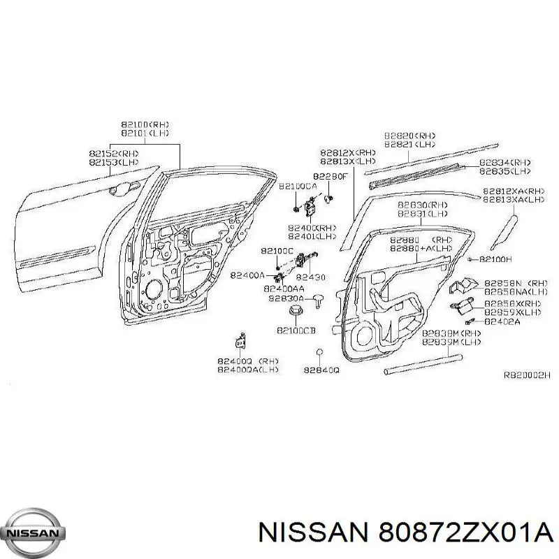  Nissan/Infiniti 80872ZX01A ціна, від 1.01 USD