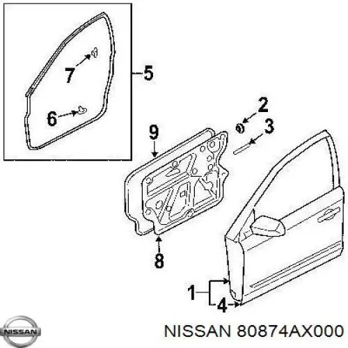  Nissan/Infiniti 80874AX000 ціна, від 0.55 USD