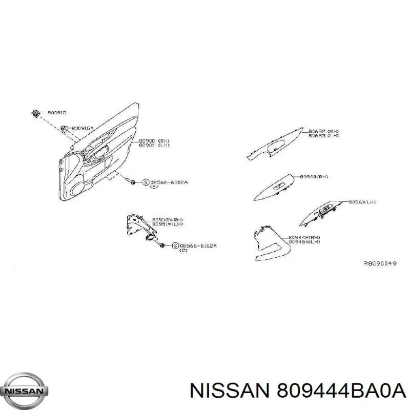  Nissan/Infiniti 809444BA0A ціна, від 12.61 USD