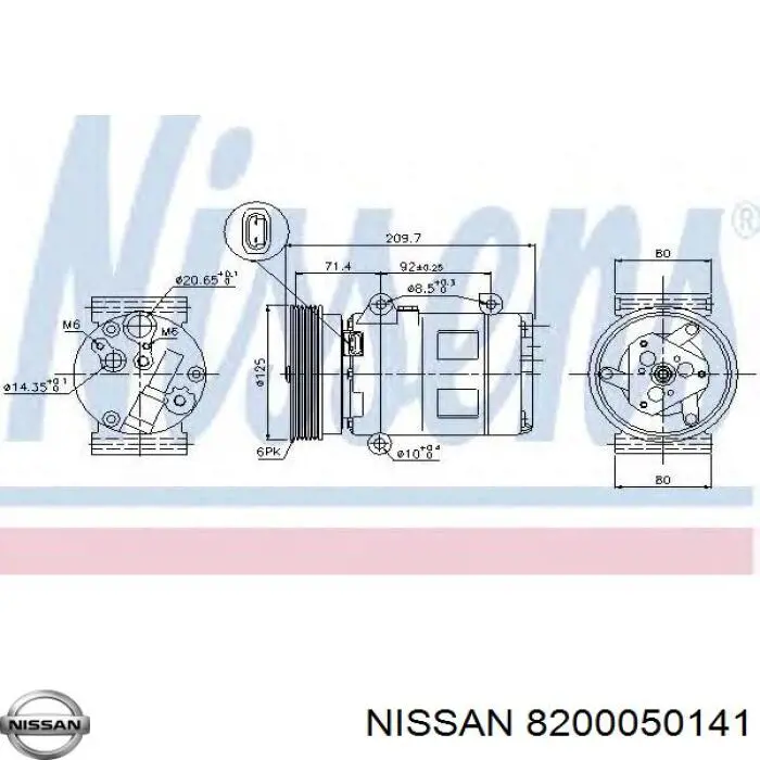 8200050141 Nissan/Infiniti Компресор холодоагенту