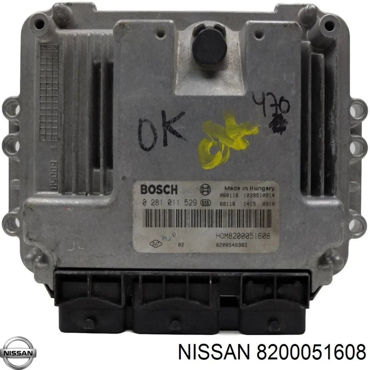 Модуль (блок) керування (ЕБУ) двигуном 8200051608 Nissan