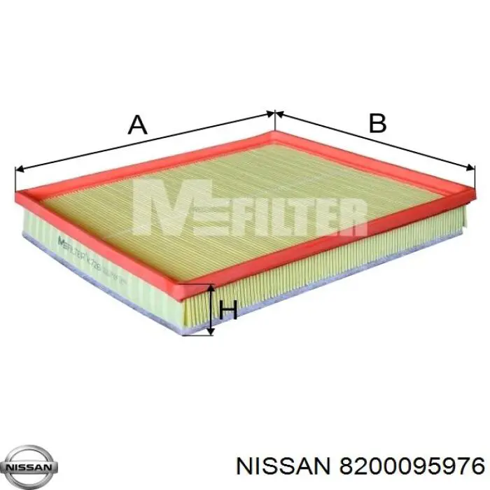 Фільтр повітряний 8200095976 Nissan