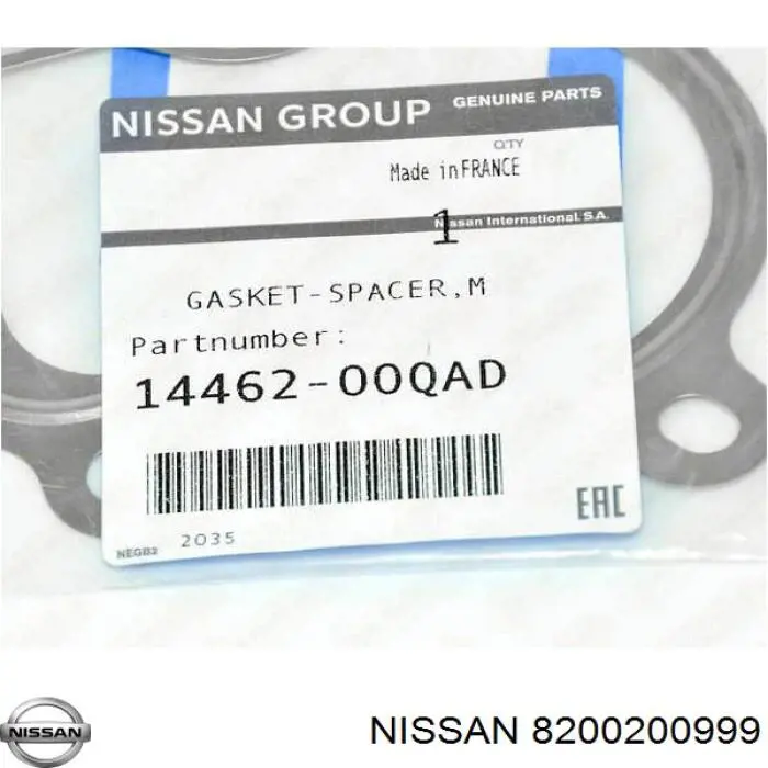 Купити 8200200999 Nissan/Infiniti Прокладка турбіни вихлопних газів, впуск