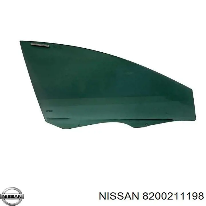 Скло передніх дверей, правою 8200211198 Nissan