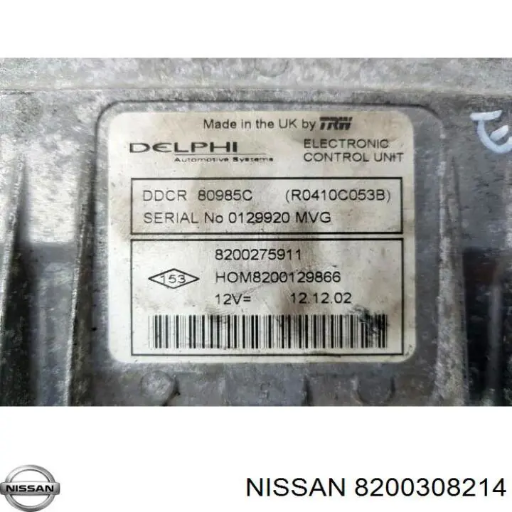  8200308214 Nissan/Infiniti
