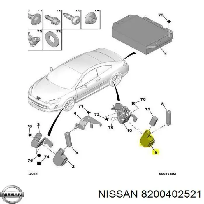Коректор фар 8200402521 Nissan/Infiniti