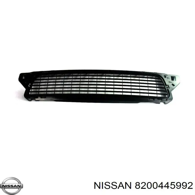 Решітка переднього бампера, центральна 8200445992 Nissan