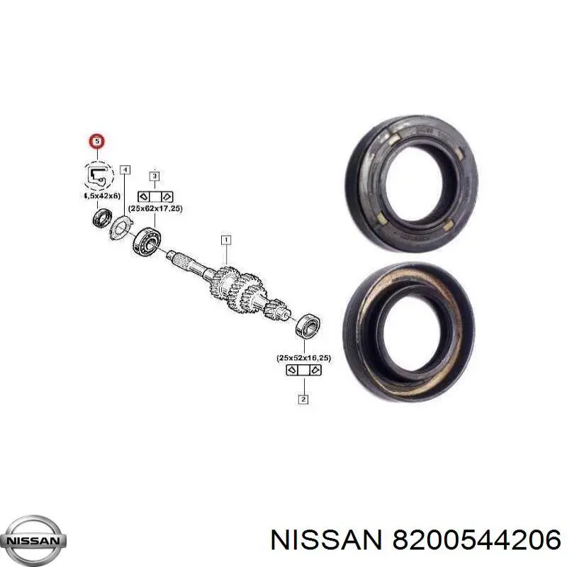 Купити 8200544206 Nissan/Infiniti Сальник АКПП/КПП, вхідного/первинного валу