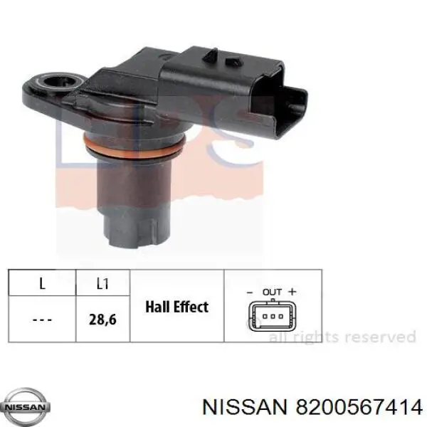 Датчик фаз Nissan/Infiniti 8200567414 ціна, від 11.30 USD