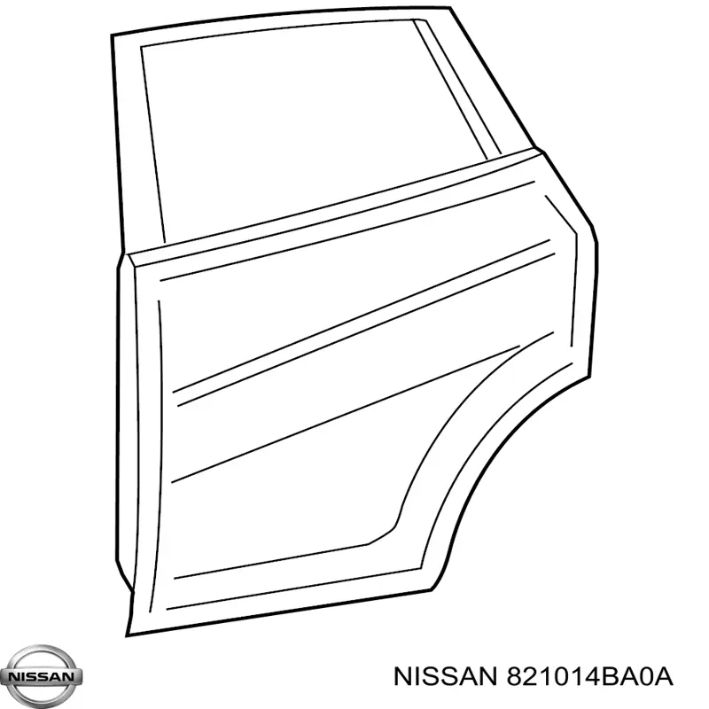 821014BA0A Nissan двері задні, ліві