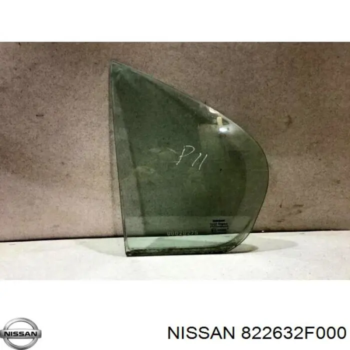 822632F000 Nissan скло-кватирка двері, задній, лівою