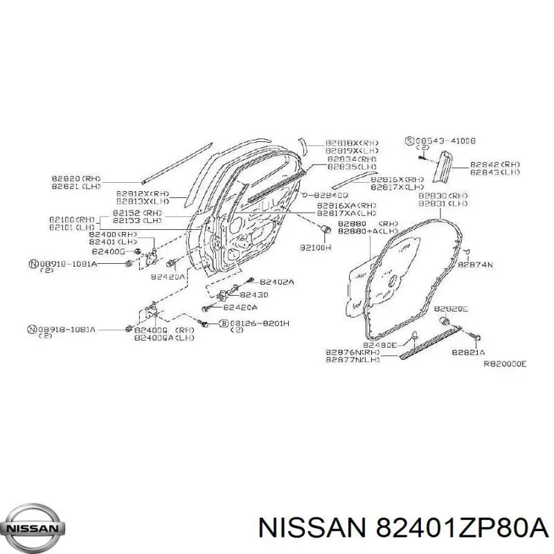 82401ZP80A Nissan/Infiniti 