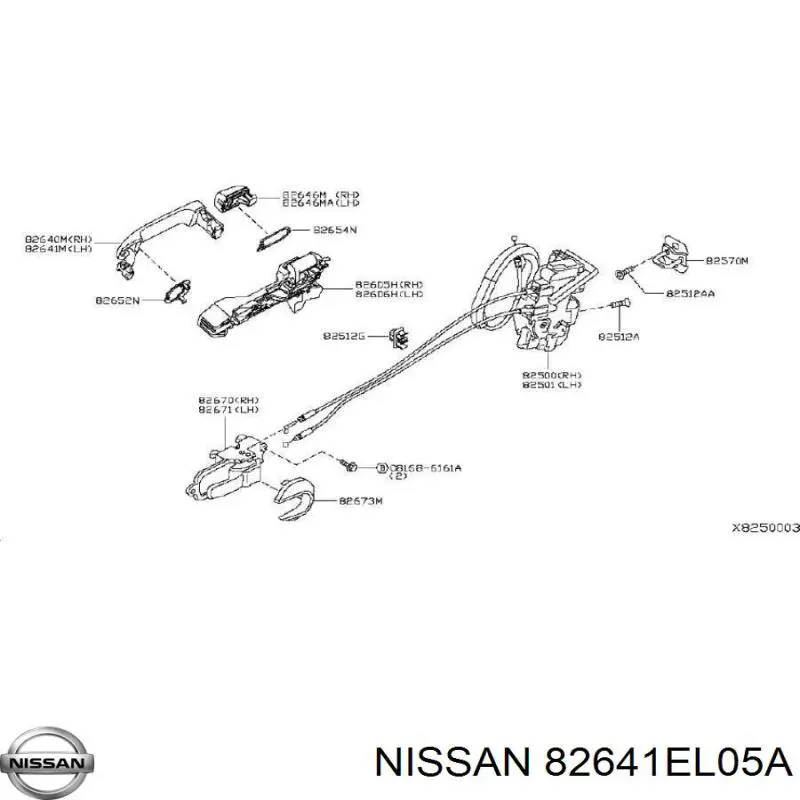  82641EL05A Nissan