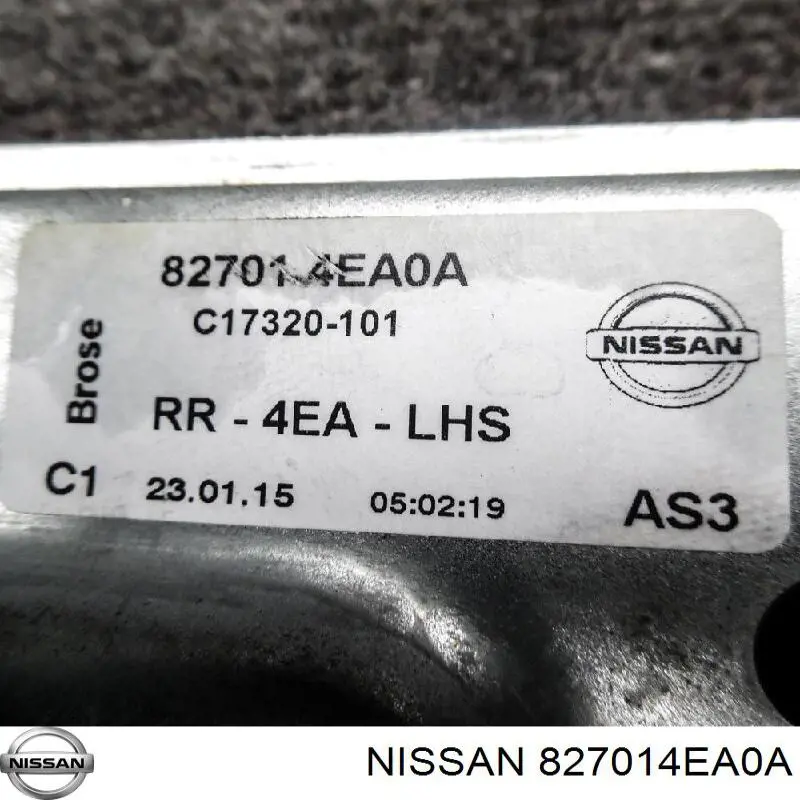 Механізм склопідіймача двері задньої, лівої 827014EA0A Nissan/Infiniti