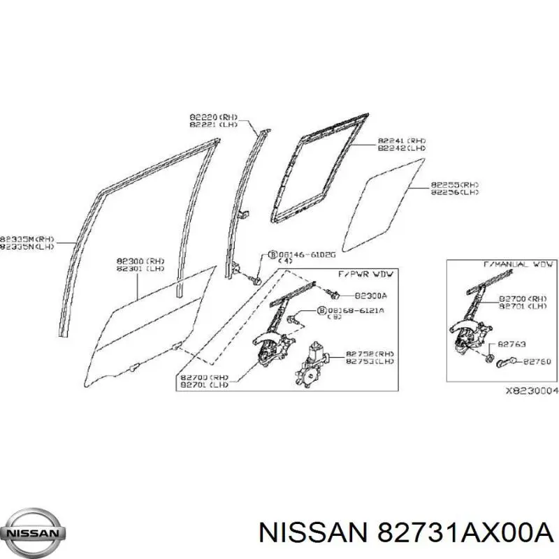  82731AX00A Nissan