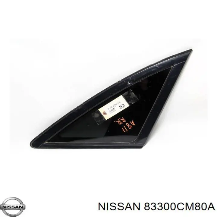 83300CM80A Nissan скло багажного відсіку, праве
