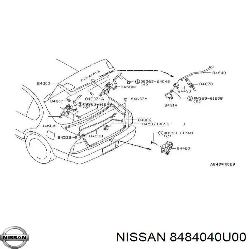  Nissan/Infiniti 8484040U00 ціна, від 1.29 USD