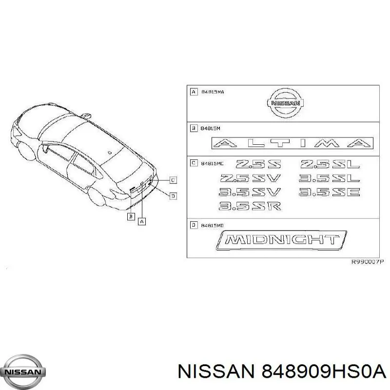  848909HS0A Nissan