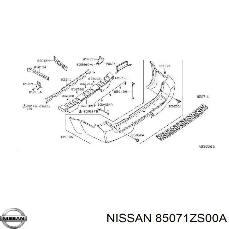  Накладка бампера заднього, верхня захисна (сходинка-підніжка) Nissan Pathfinder 