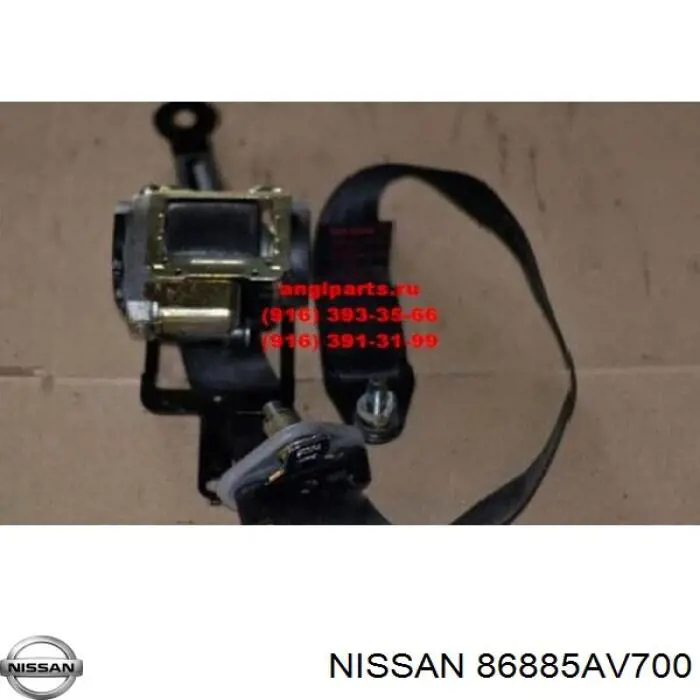 86885AV725 Nissan ремінь безпеки передній лівий