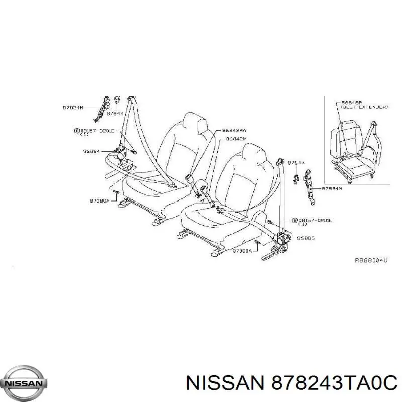  878243TA0C Nissan