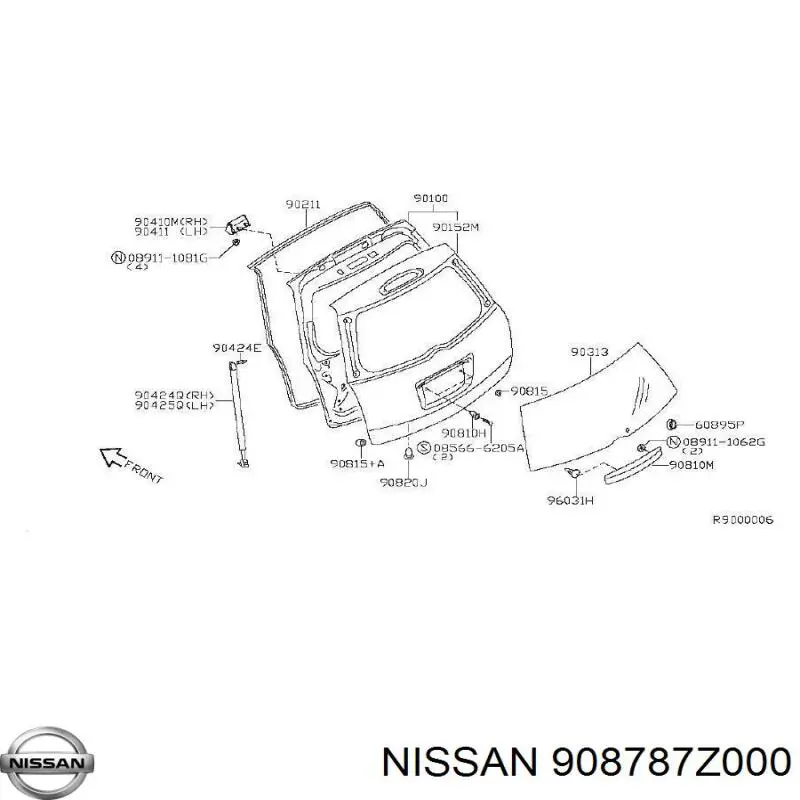  Nissan/Infiniti 908787Z000 ціна, від 16.74 USD