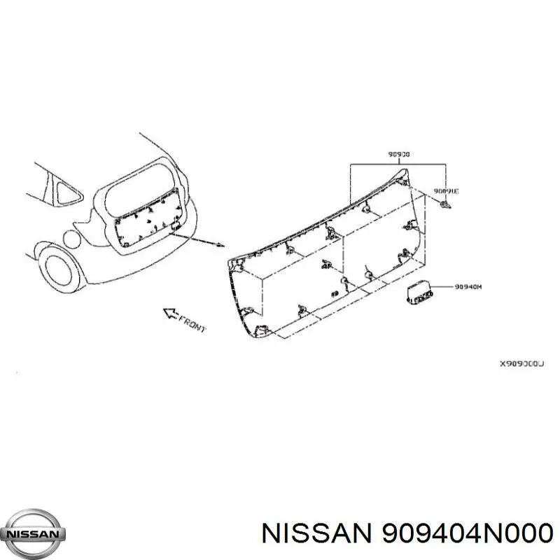  Nissan/Infiniti 909404N000 ціна, від 6.49 USD