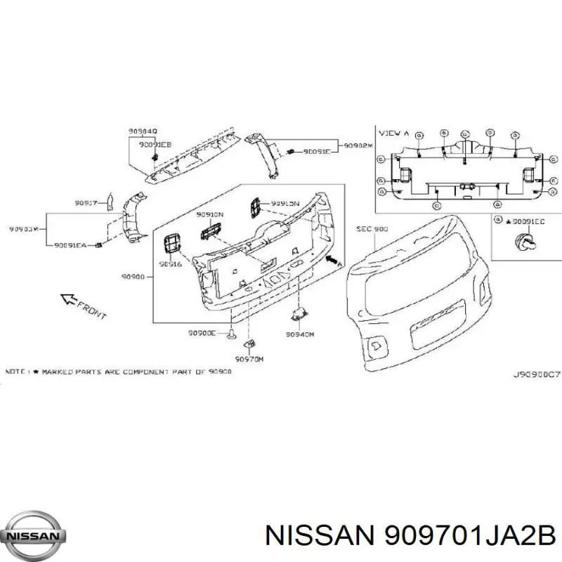  909701JA2B Nissan