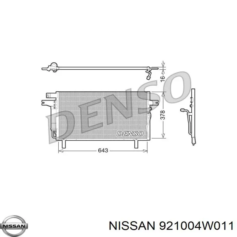921004W060 Nissan радіатор кондиціонера