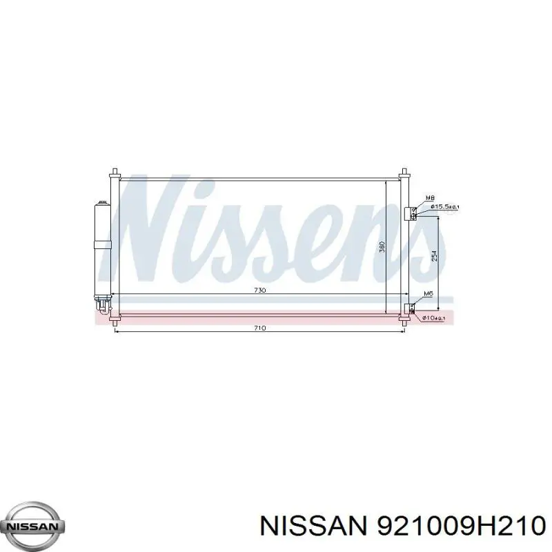 Купити 921009H210 Nissan/Infiniti Радіатор системи охолодження кондиціонера