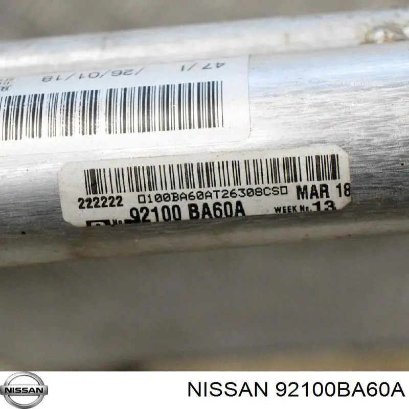 Конденсатор кондиціонера Nissan/Infiniti 92100BA60A ціна, від 69.44 USD