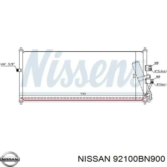Купити 92100BN900 Nissan/Infiniti Радіатор системи охолодження кондиціонера