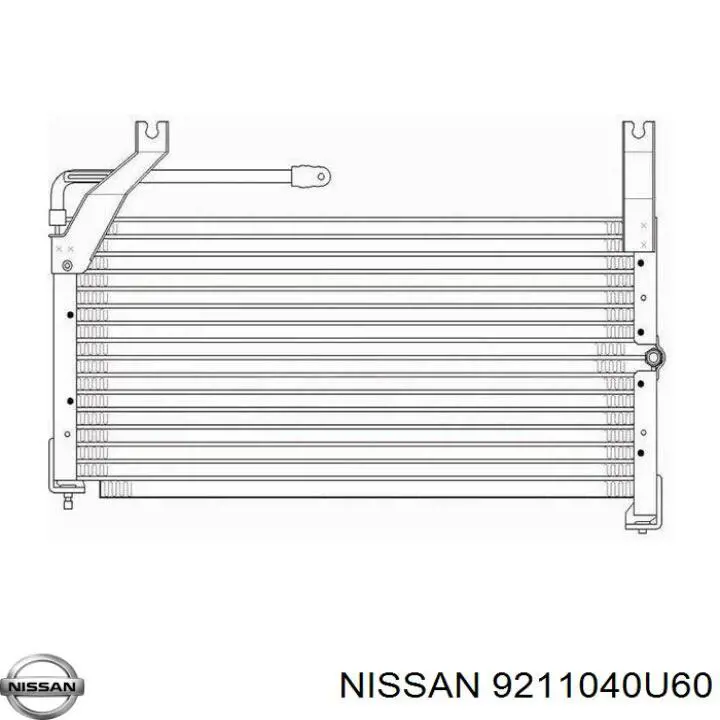 Радіатор кондиціонера 9211040U00 Nissan/Infiniti