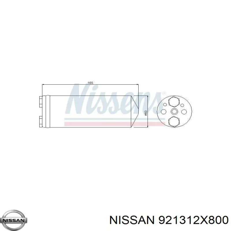Ресивер-осушувач кондиціонера 921312X800 NISSAN
