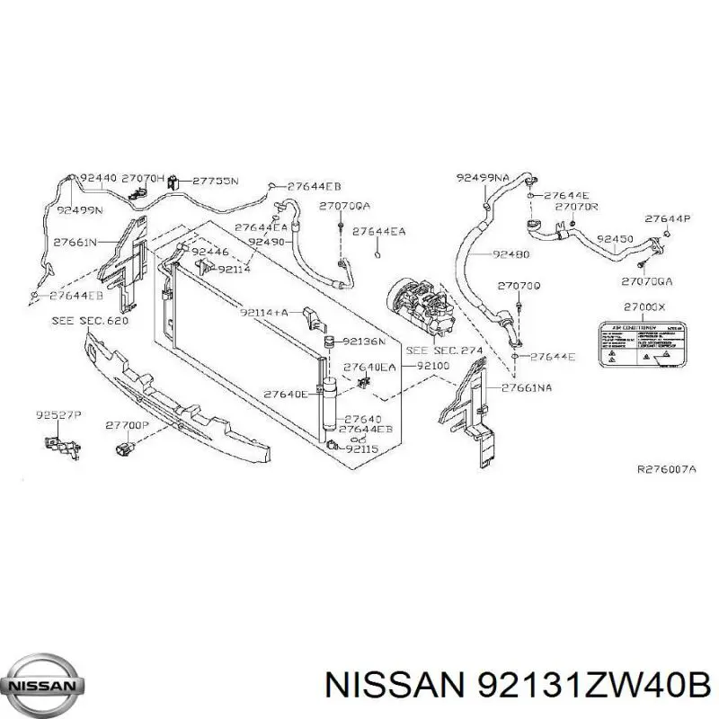 92131ZW40B Nissan/Infiniti Ресивер-осушувач кондиціонера