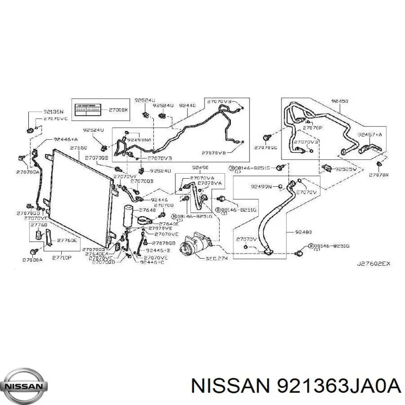 Купити 921363JA0A Nissan/Infiniti 