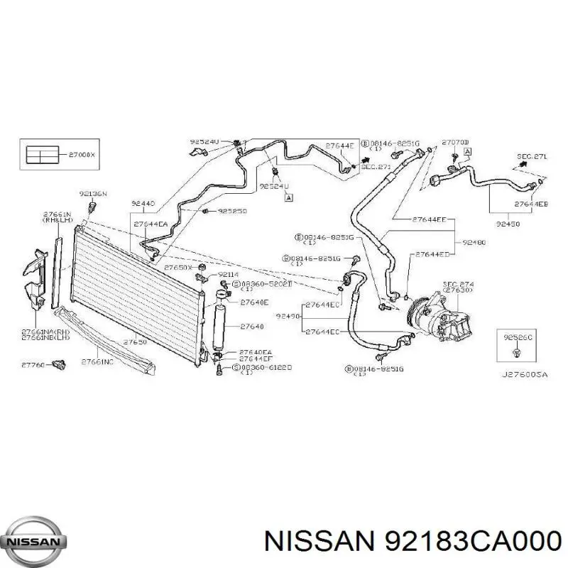  Nissan/Infiniti 92183CA000 ціна, від 7.50 USD