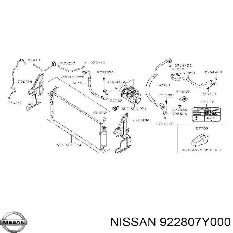 922807Y000 Nissan/Infiniti 