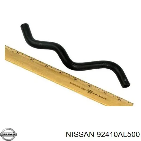 92410AL500 Nissan/Infiniti Шланг радіатора опалювача/пічки, обратка
