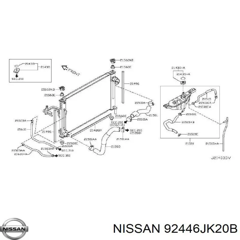  Nissan/Infiniti 92446JK20B ціна, від 41.20 USD
