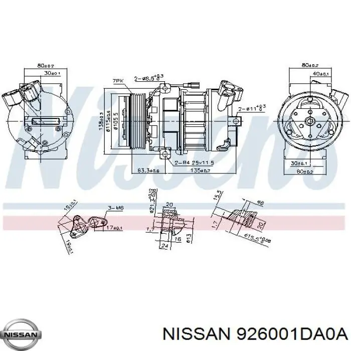 Купити 926001DA0A Nissan/Infiniti Компресор кліматичної установки