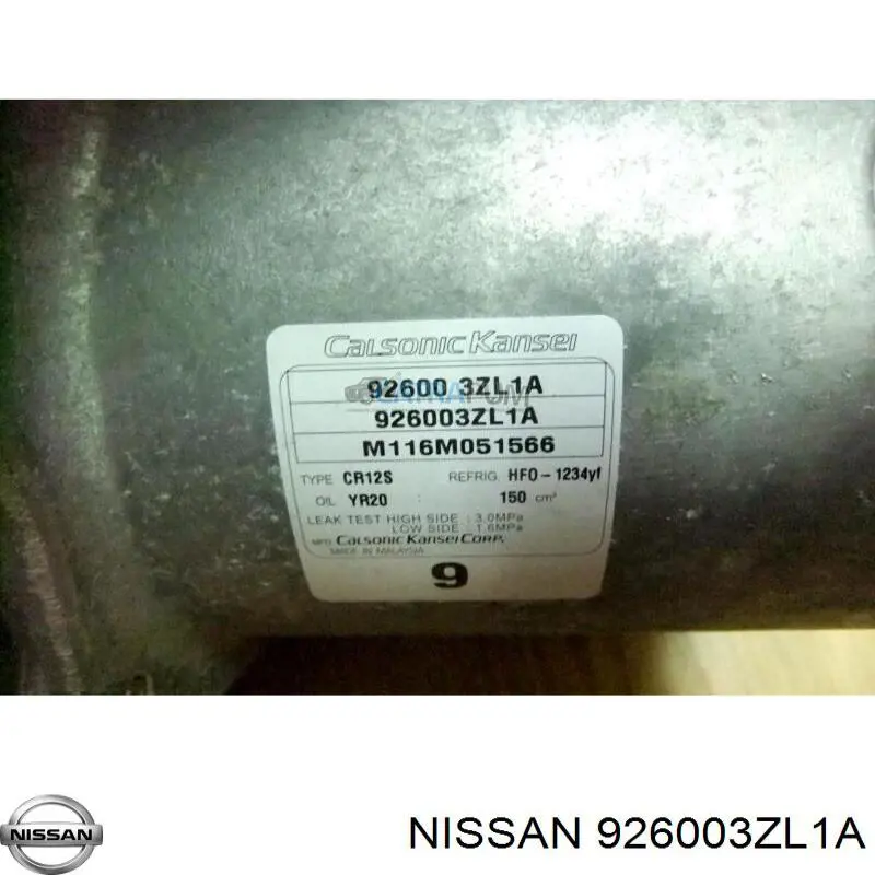 Компресор системи кондиціювання Nissan/Infiniti 926003ZL1A ціна, від 160.22 USD