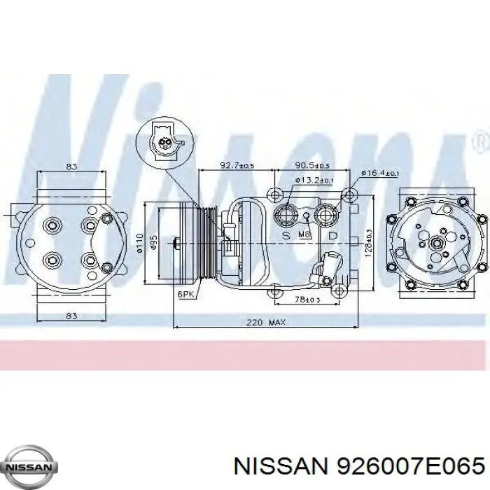 Купити Компресор кондиціонера Nissan Maxima  J30