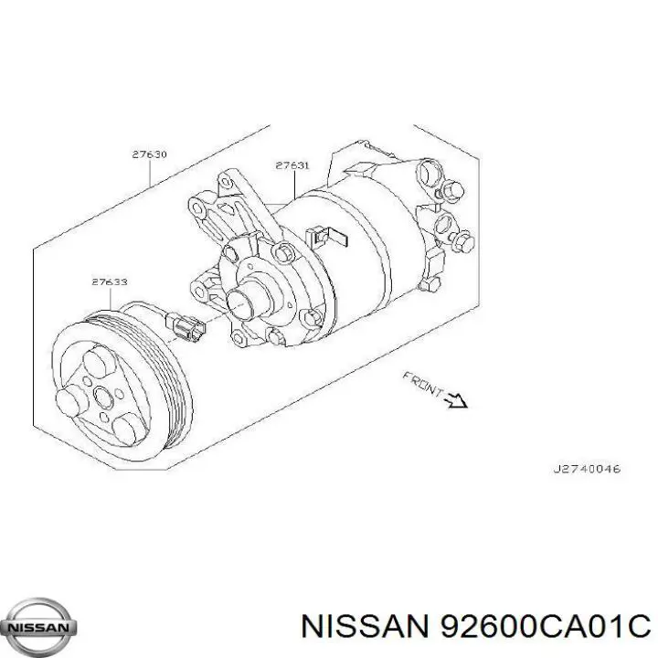 92600CA01C Nissan/Infiniti Компресор холодоагенту