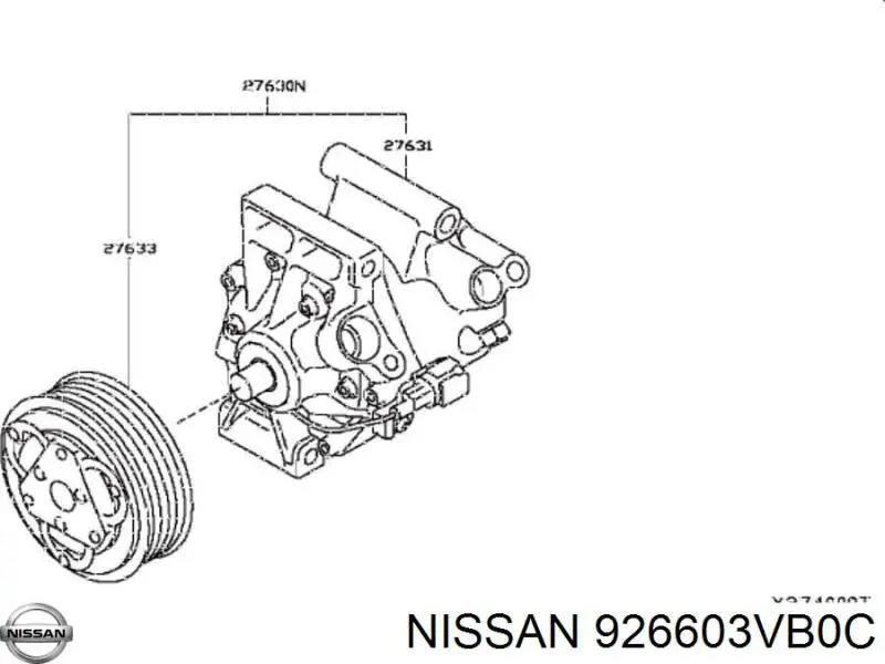  926601KA1B Nissan