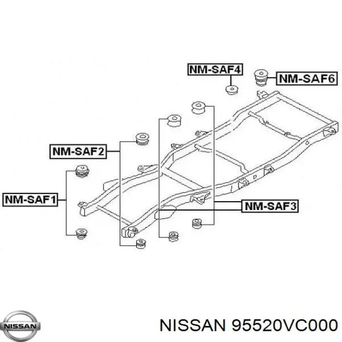 Кріплення платформи 95520VC000 NISSAN