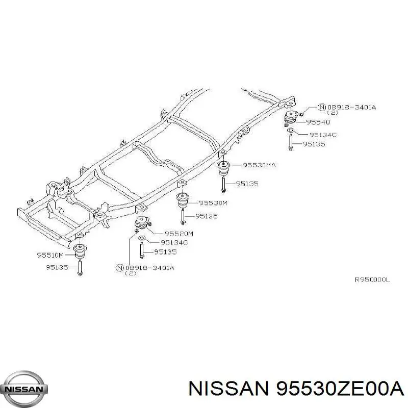 95530ZE00A Nissan/Infiniti Кріплення платформи