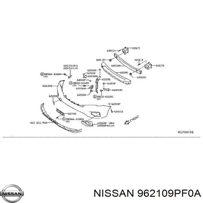  Nissan/Infiniti 962109PF0A ціна, від 50.88 USD